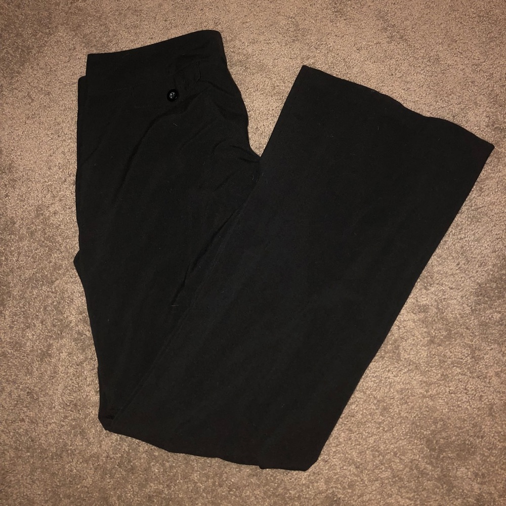 Women’s black slacks.